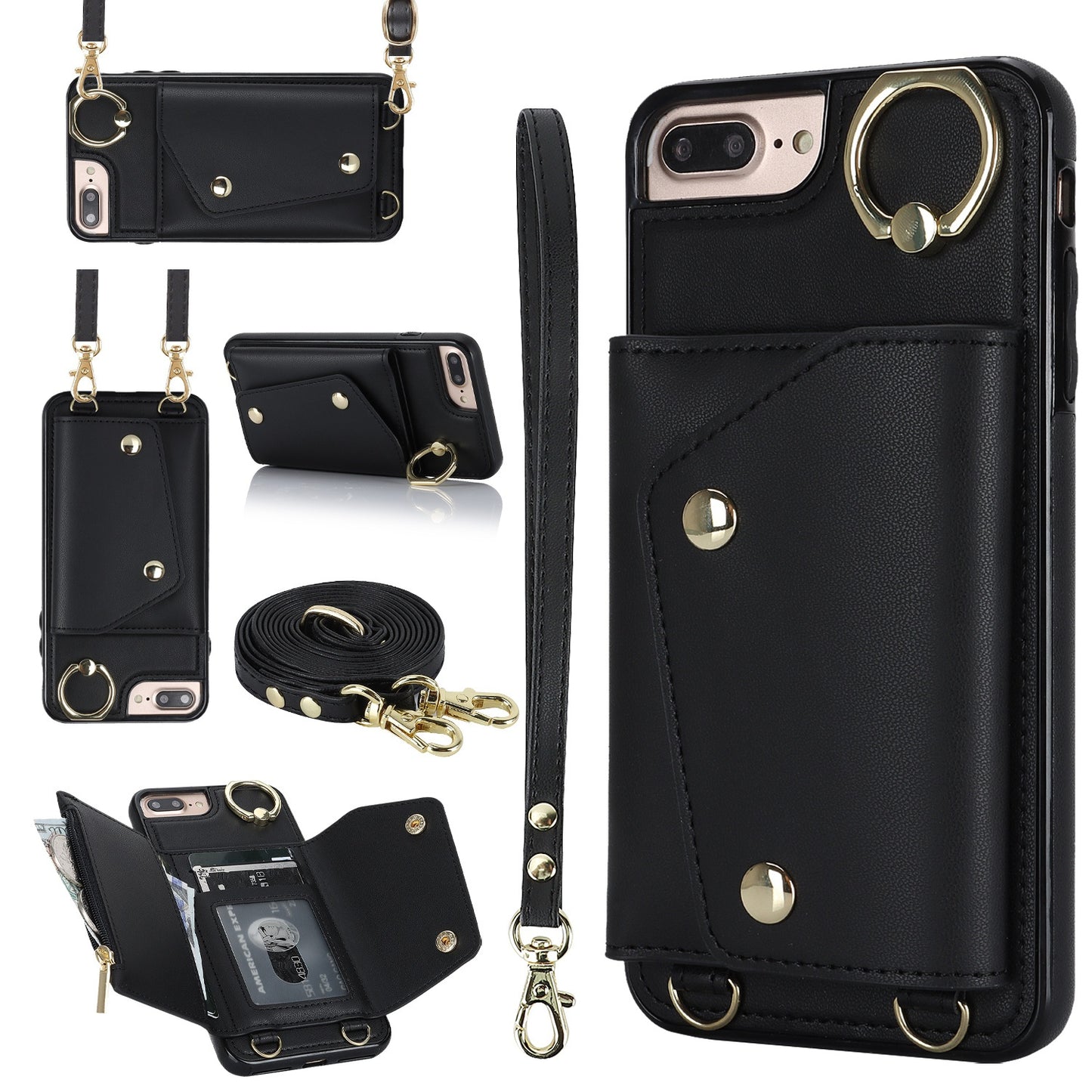 Etui portefeuille bandoulière pour femme est compatible avec les iPhone