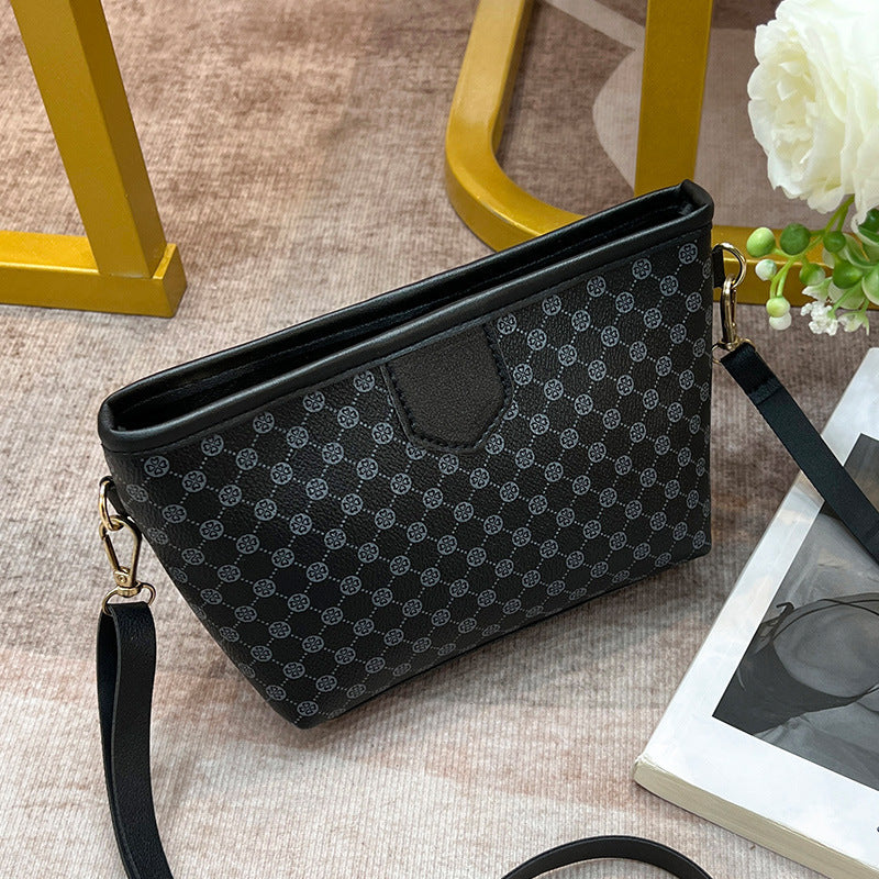 Petit sac carré à bandoulière de couleur contrastée