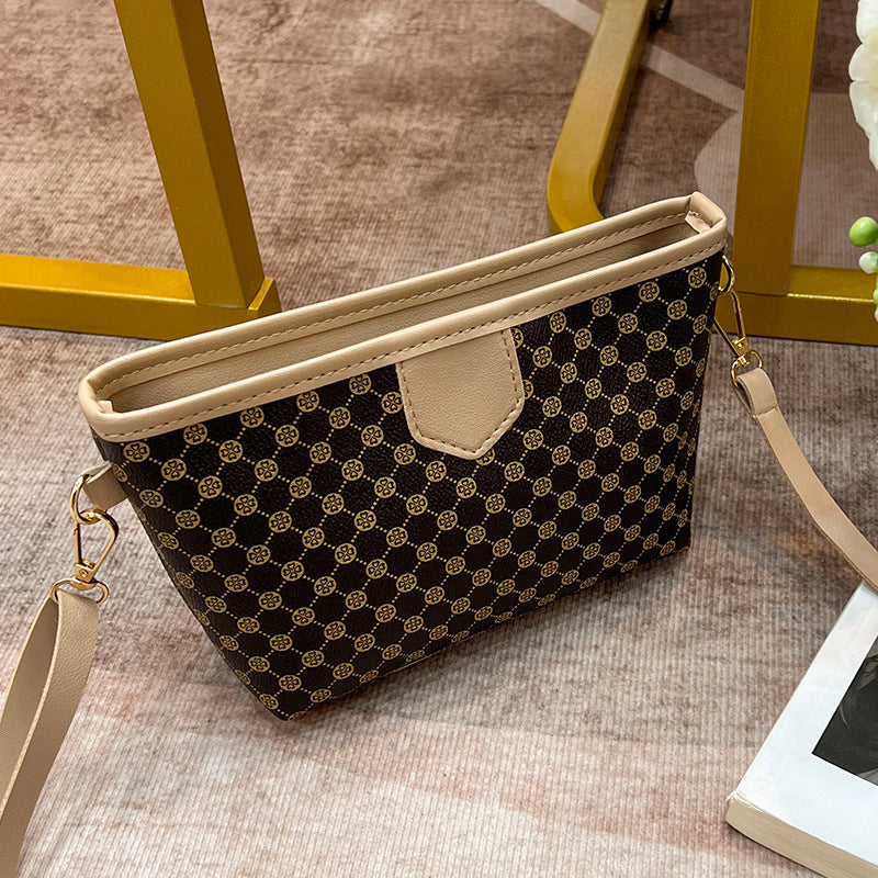 Petit sac carré à bandoulière de couleur contrastée