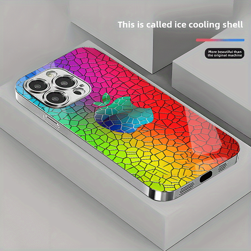 Coque en verre trempé haute définition, légère et tendance, IPHONE
