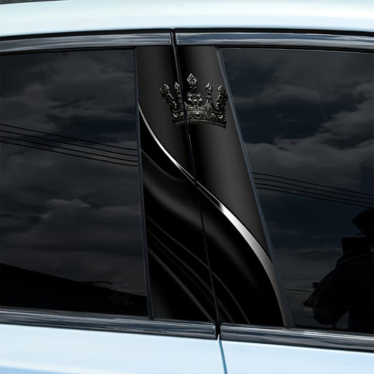 Lot de 2 autocollants de voiture motif couronne : autocollants imperméables