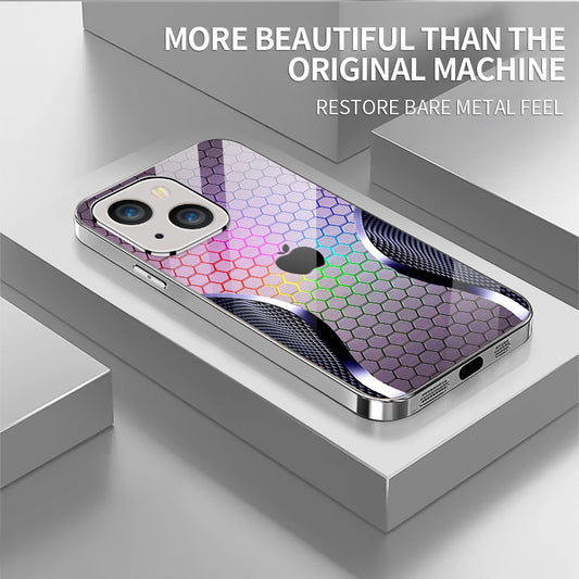 Coque de protection en verre argenté galvanisé de haute qualité avec logo Apple