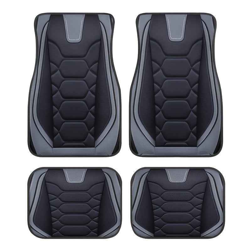 2D Flat Printing | 2Dflat 4pcs Universal Size Polyester Car Floor Set, New Muscle Print, Non-3D, Non-Slip, with Universal Driving Position, Suitable for All Occasions