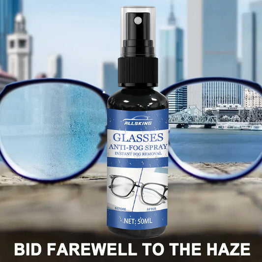Spray antibuée nano pour lunettes, vitres de voiture, masques de natation et de ski, casques | Formule longue durée sans traces