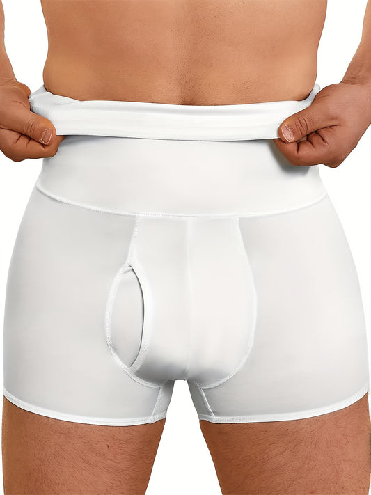 Junlan Men High Waist Slimming Underwear Body Shaper Seamless Boxer Briefs - Topdecheztop.fr