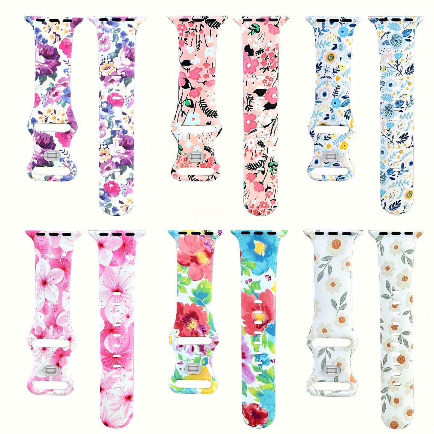 Bracelet de montre imprimé floral - Topdecheztop.fr