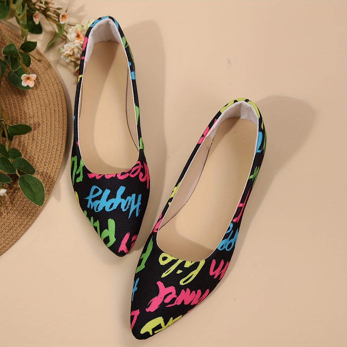 Chaussures plates , imprimé pour femme - Topdecheztop.fr