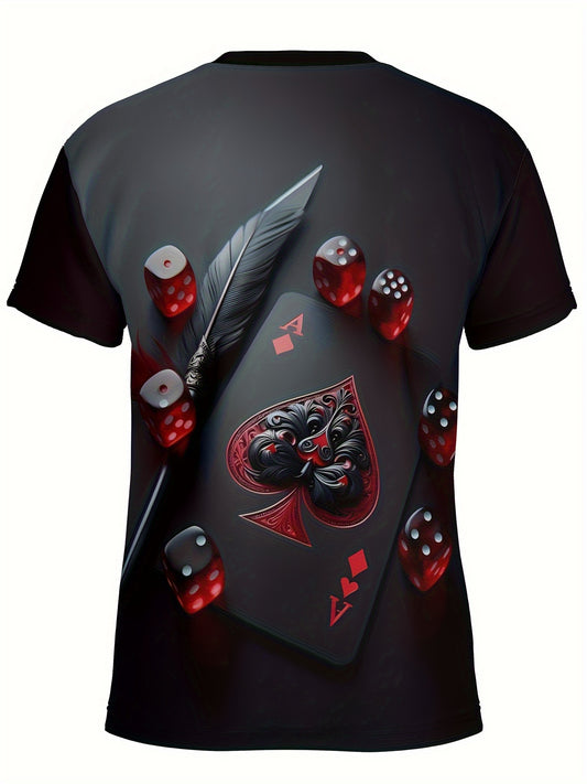 T-shirt graphique homme As de Pique imprimé en 3D