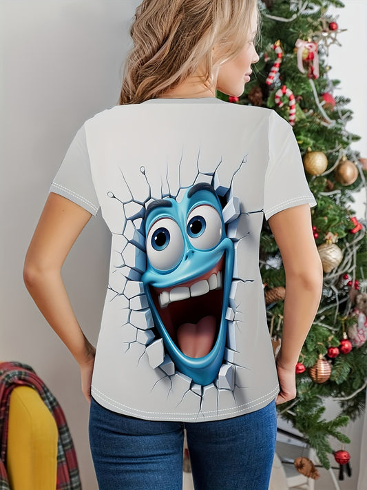 T-shirt décontracté à manches courtes pour femme - Topdecheztop.fr