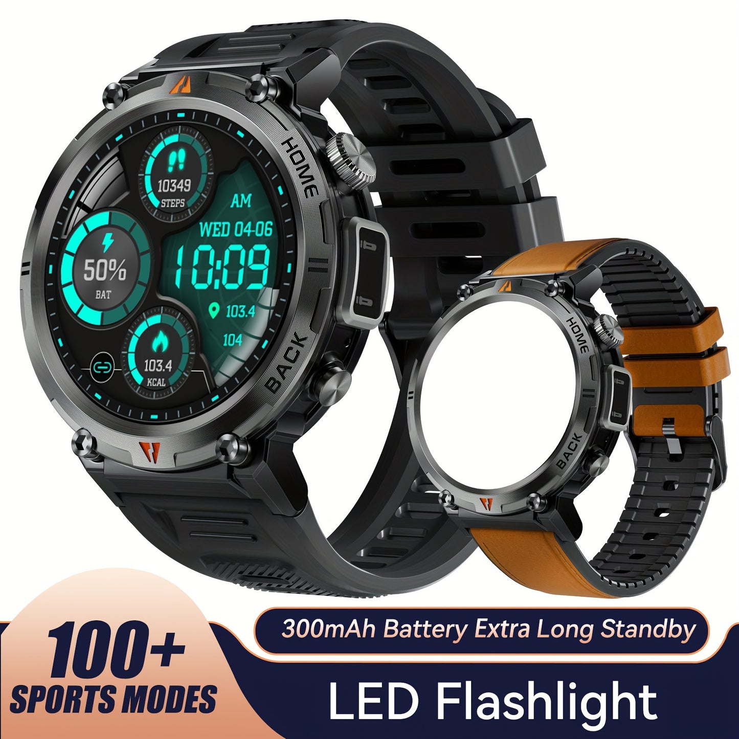 Montre connectée pour homme avec écran TFT 360p, écran 3,68 cm - Topdecheztop.fr