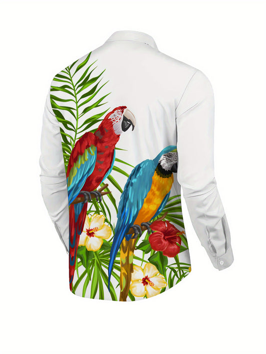 Chemise homme à col montant et imprimé - Topdecheztop.fr