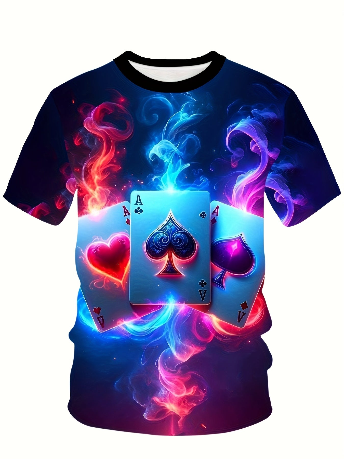 T-shirt homme imprimé carte à jouer