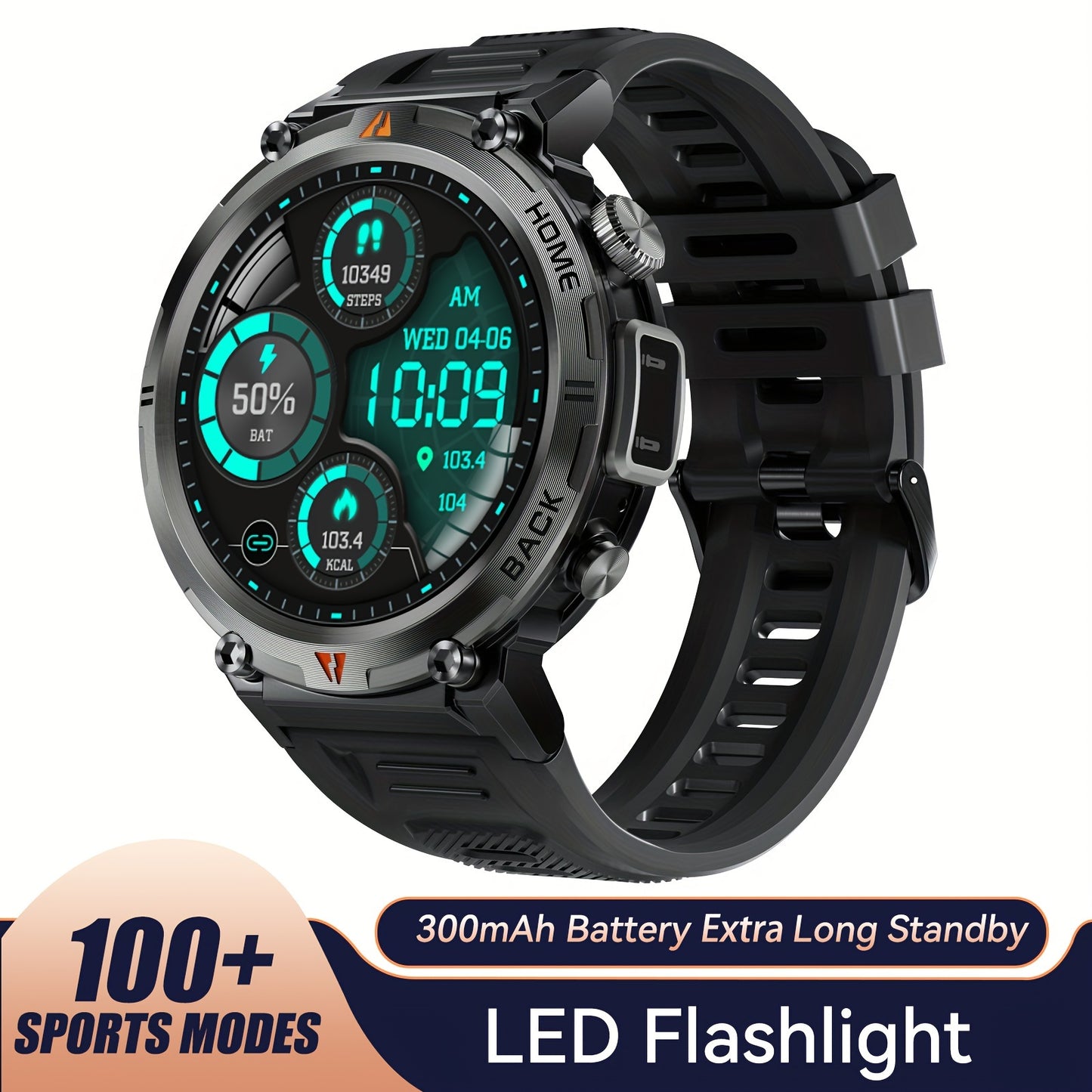 Montre connectée pour homme avec écran TFT 360p, écran 3,68 cm - Topdecheztop.fr
