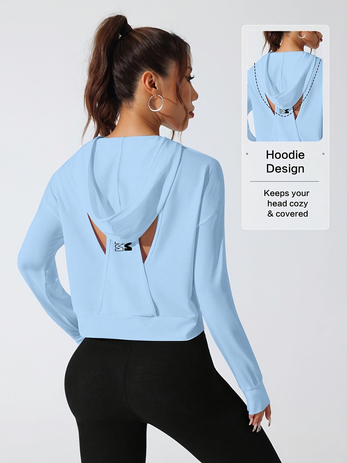 Sweat à capuche à manches longues pour femme - Topdecheztop.fr