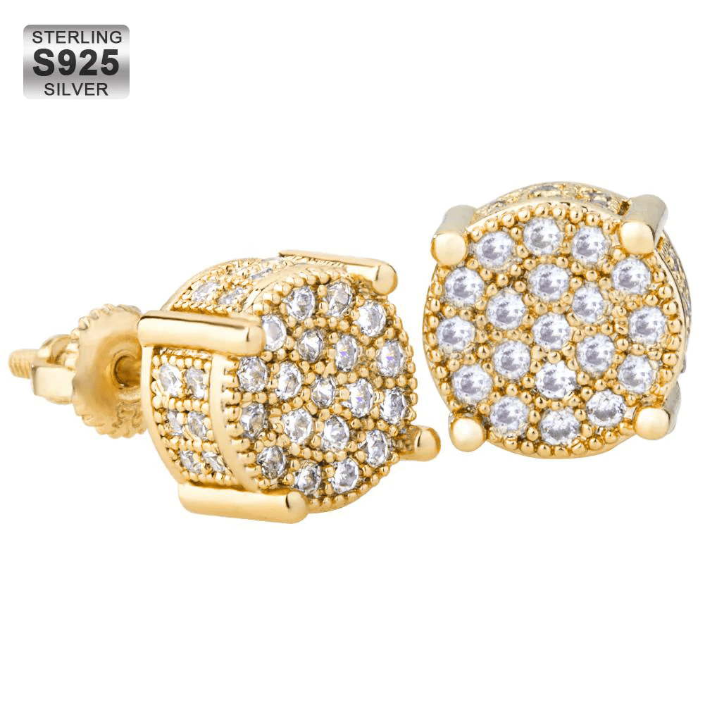 Lot de 2 boucles d'oreilles hip-hop pour homme