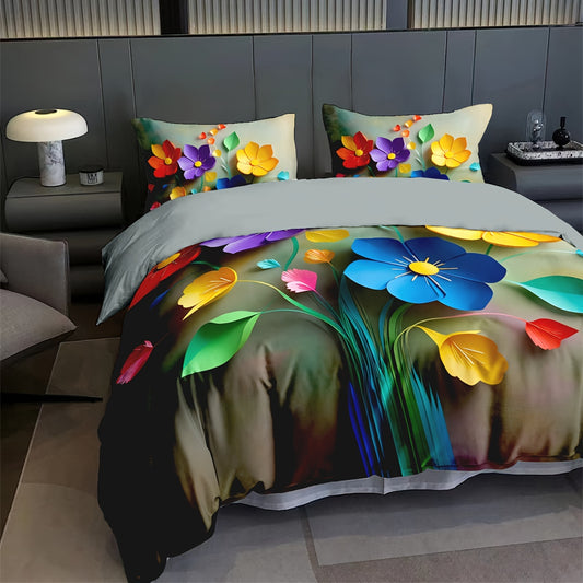 Parure de lit à motif floral 3D - Topdecheztop.fr