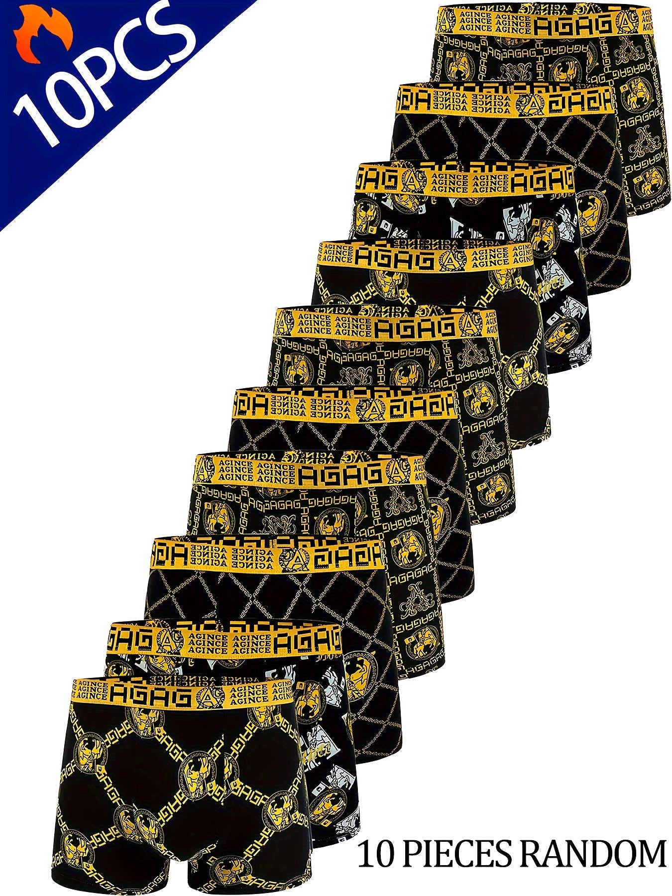Lot de 10 boxers décontractés pour homme - Topdecheztop.fr