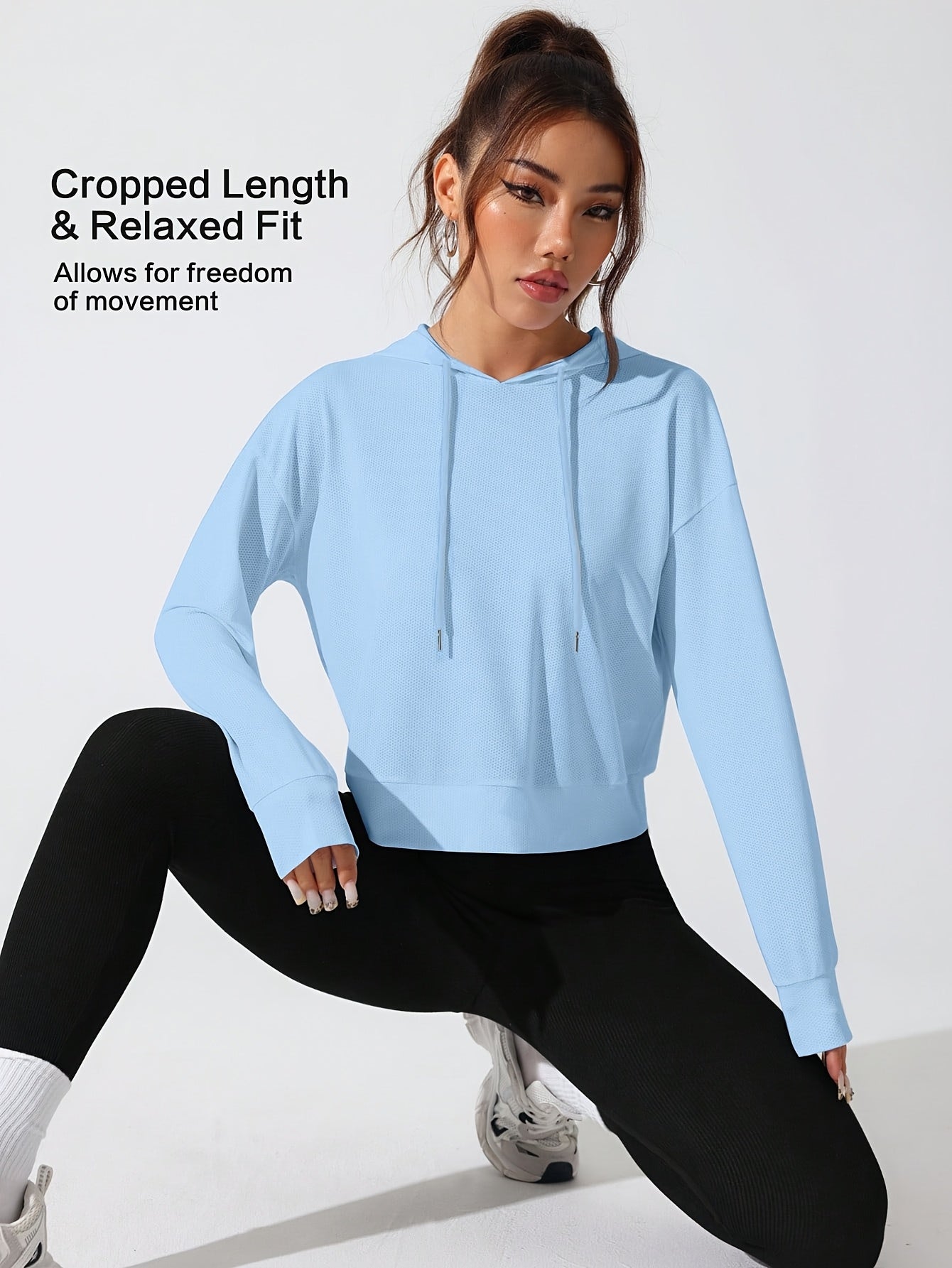 Sweat à capuche à manches longues pour femme - Topdecheztop.fr