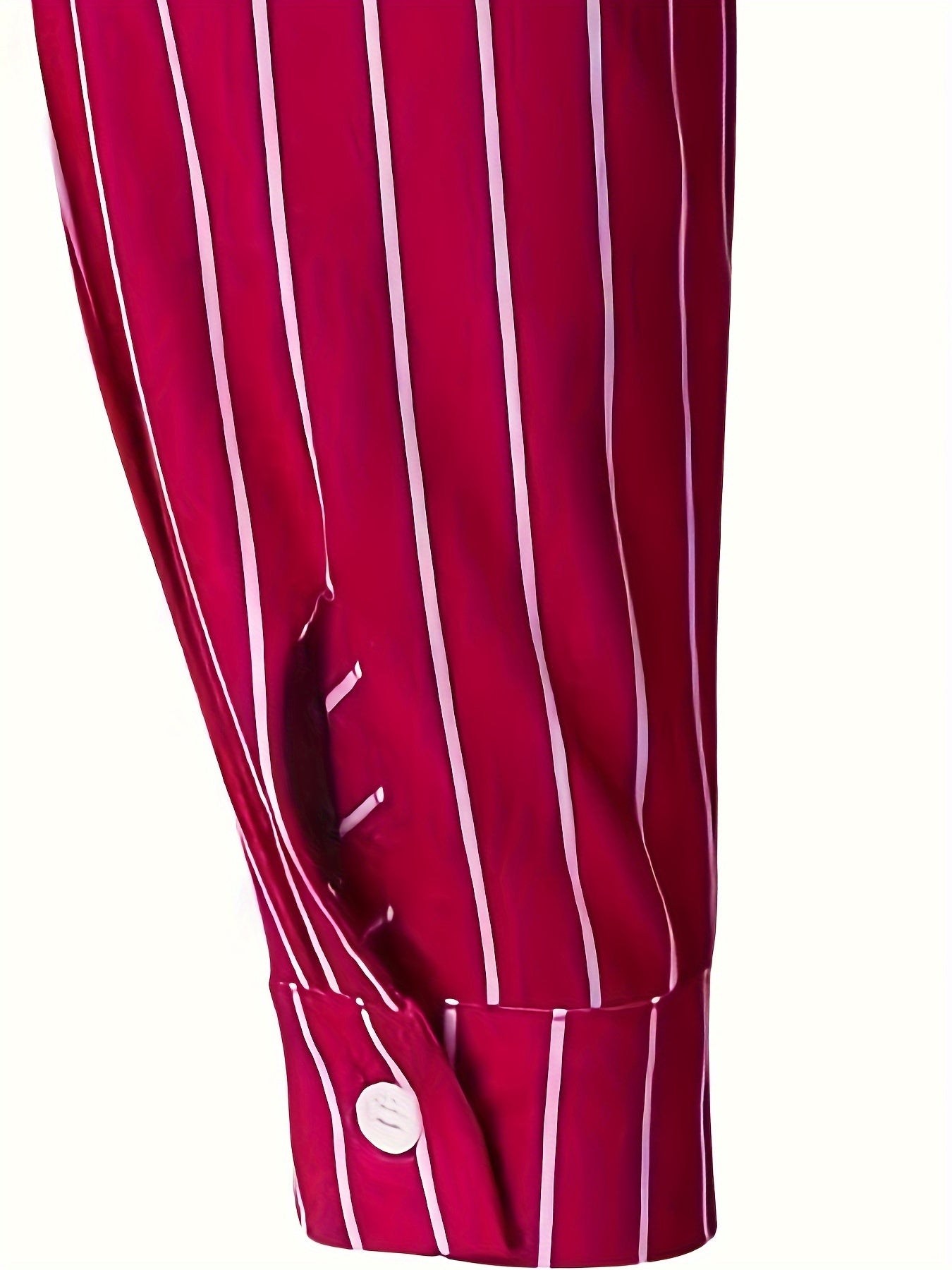 Chemise boutonnée à manches longues et rayures décontractée pour homme