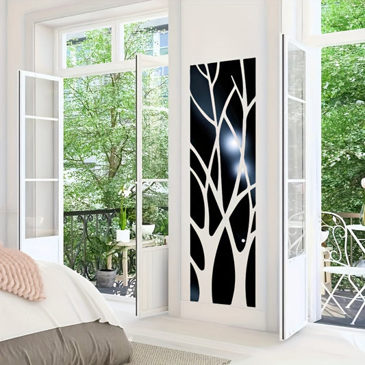 1set Acrylic Branches Wall Stickers Living Room Dining Room Entrance TV Background Wall Office Decoration Mirror Wall Stickers, Movable Wall Art Decor, Bedroom Living Room Wall Murals, Home Decor - Topdecheztop.fr