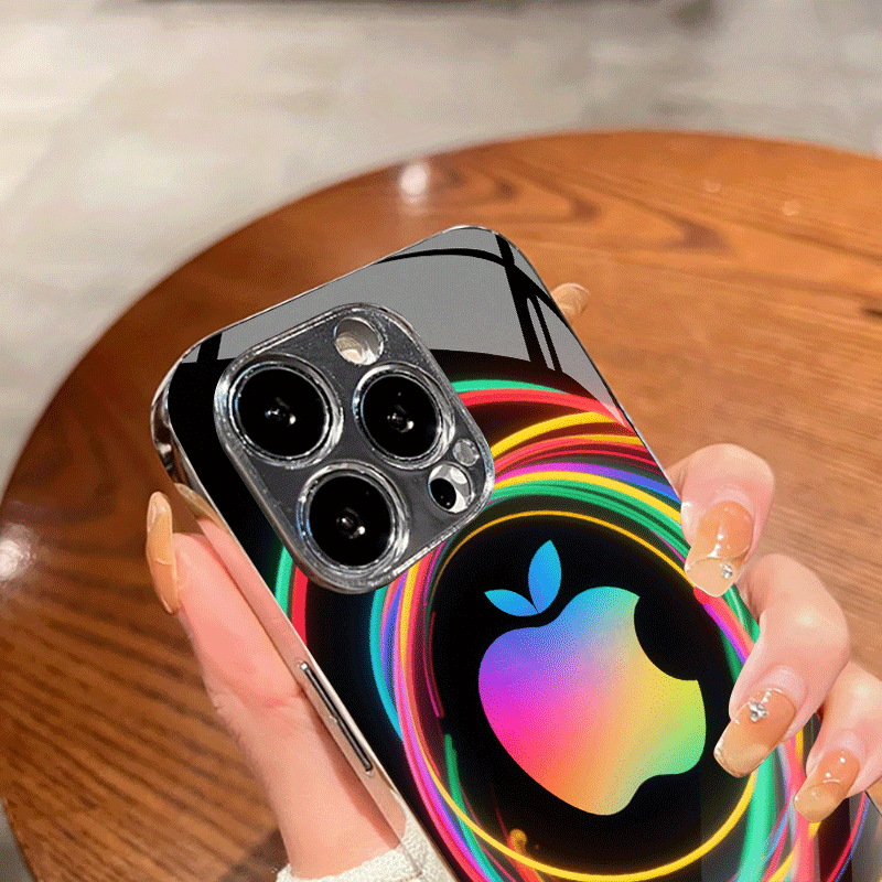 Coque de téléphone élégante et tendance en verre électrolytique fluo