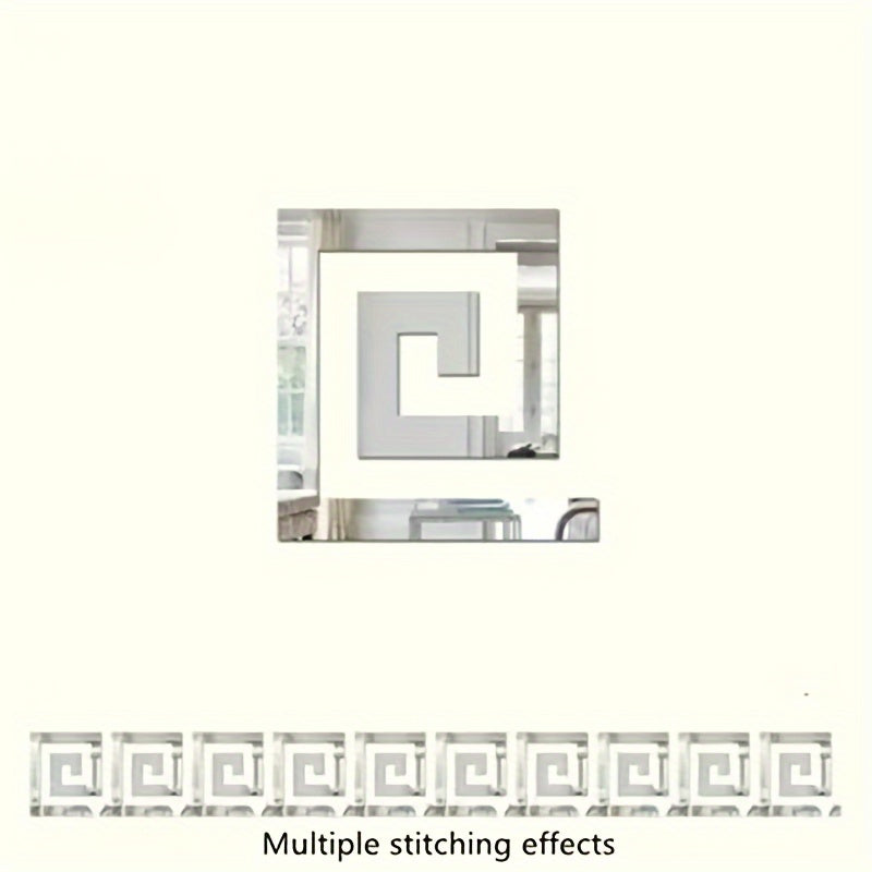 Lot de 10 autocollants muraux miroir en acrylique - Topdecheztop.fr