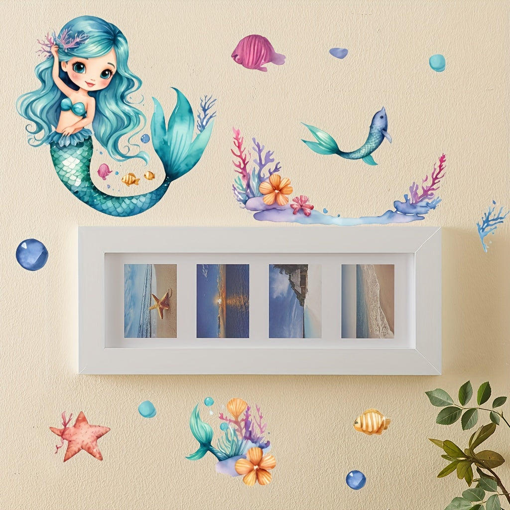 Autocollants phosphorescents sirène bleue - Topdecheztop.fr