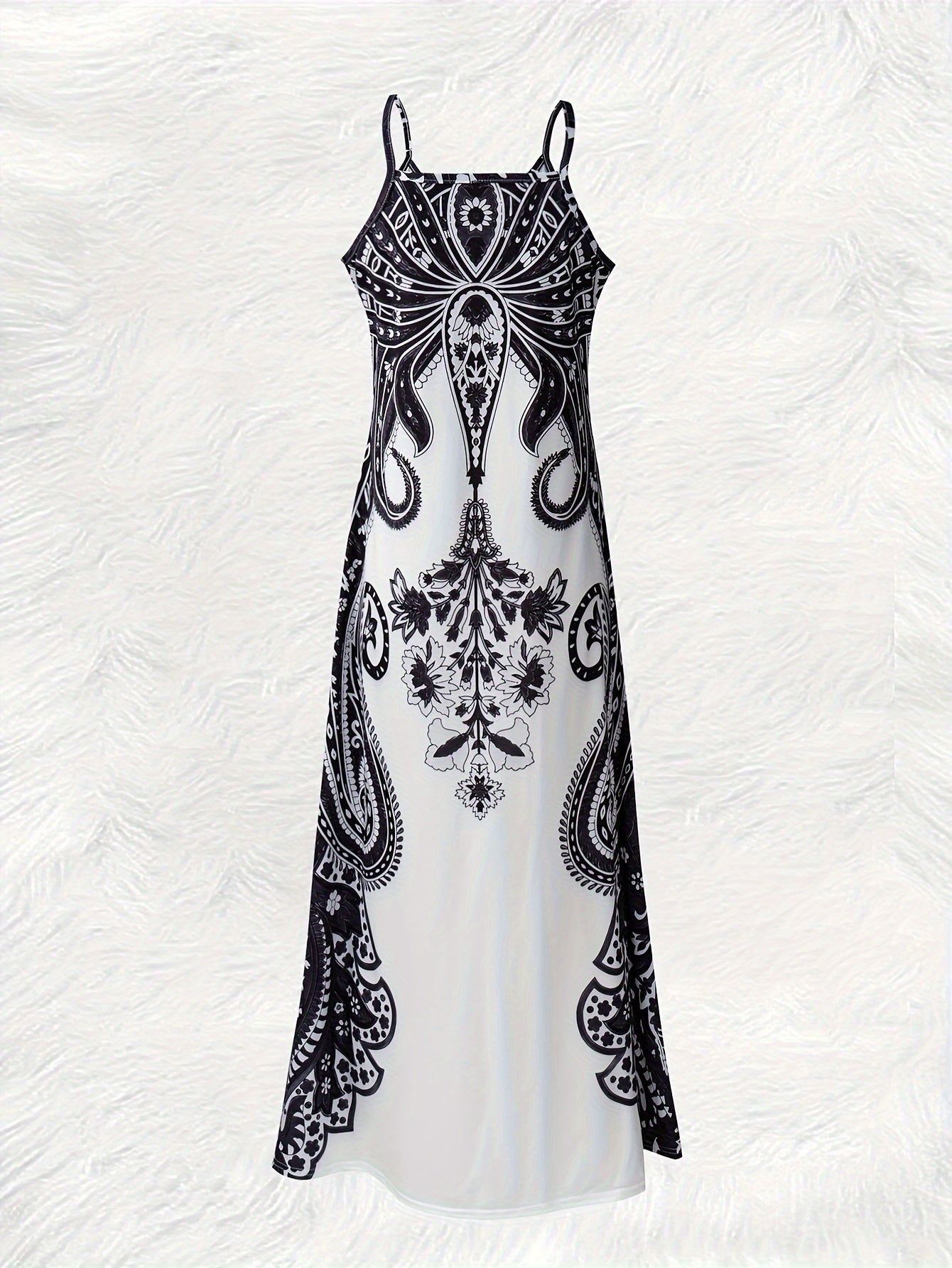 Robe camisole imprimé floral et col en V, robe décontractée sans manches - Topdecheztop.fr