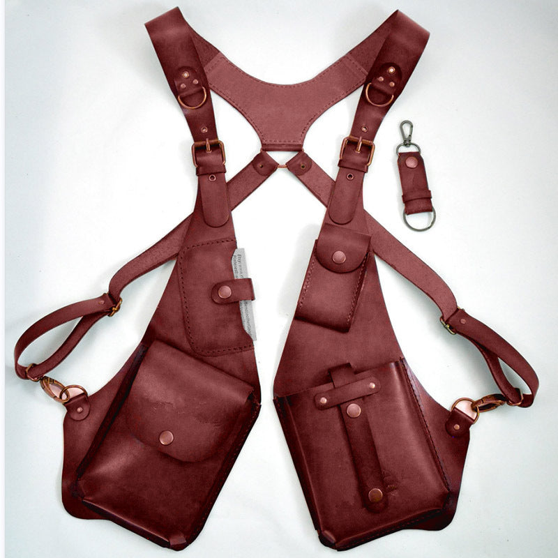 Sac à bandoulière rétro en cuir pour homme