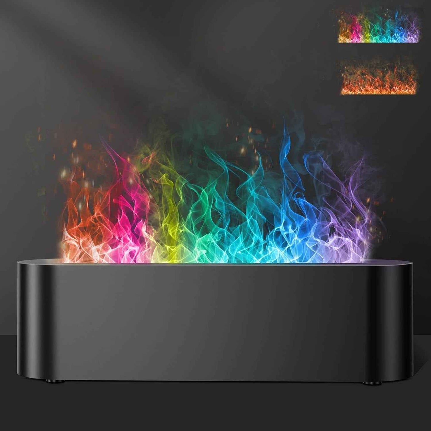 1pc Flame Aroma Diffuser Humidifier, Upgraded 7-Color Flame Essential Oil Diffuser for Home, Bedroom, Office & Yoga Studio with Timer and Auto Shut-off Function, 150ml Capacity