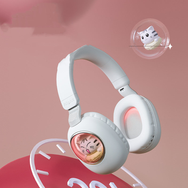 Casque sans fil brillant et mignon