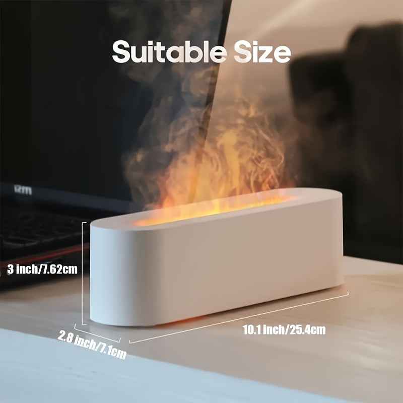 1pc Flame Aroma Diffuser Humidifier, Upgraded 7-Color Flame Essential Oil Diffuser for Home, Bedroom, Office & Yoga Studio with Timer and Auto Shut-off Function, 150ml Capacity