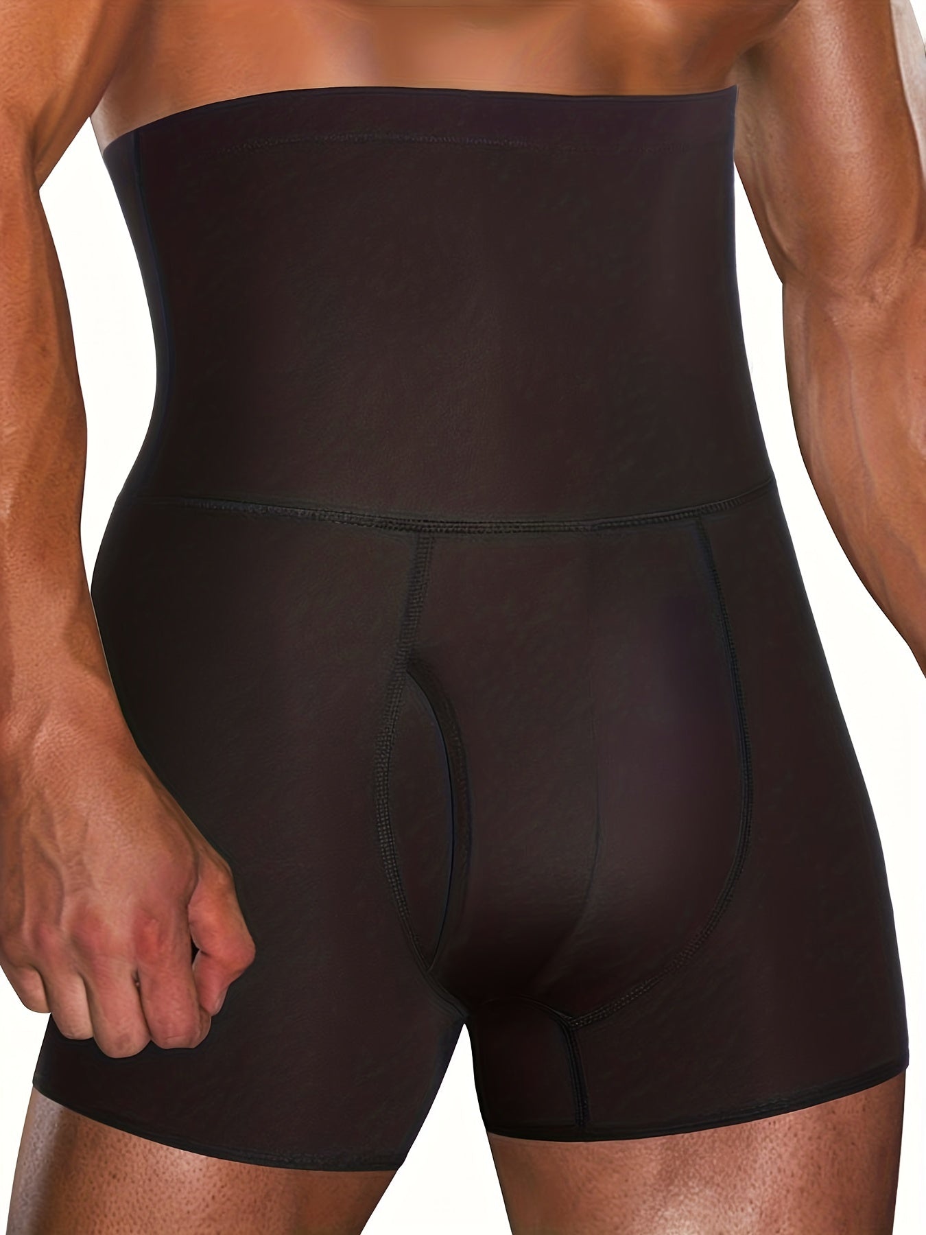 Junlan Men High Waist Slimming Underwear Body Shaper Seamless Boxer Briefs - Topdecheztop.fr