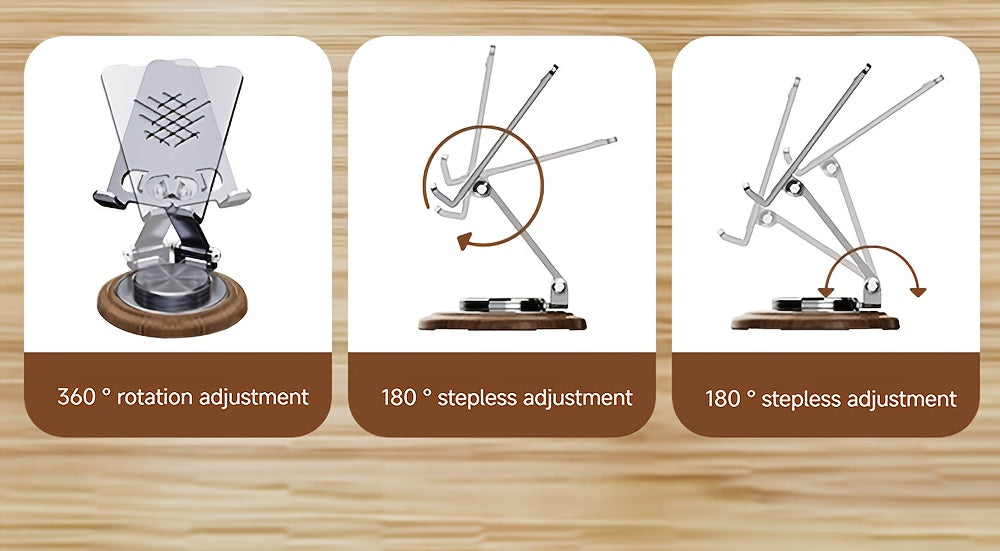 Support de téléphone portable pliable en bois