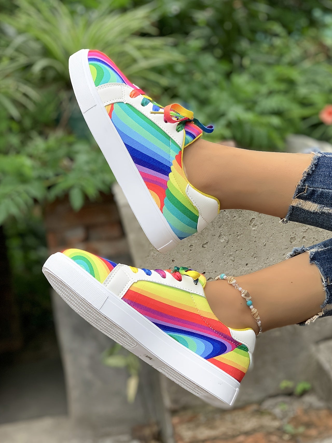 Baskets imprimé coloré pour femmes - Topdecheztop.fr