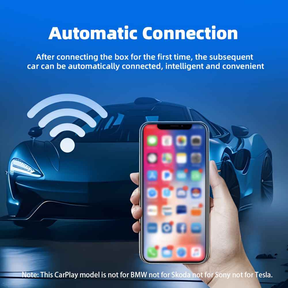 Adaptateur sans fil 2 en 1 CarPlay et Android Auto - Connexion automatique