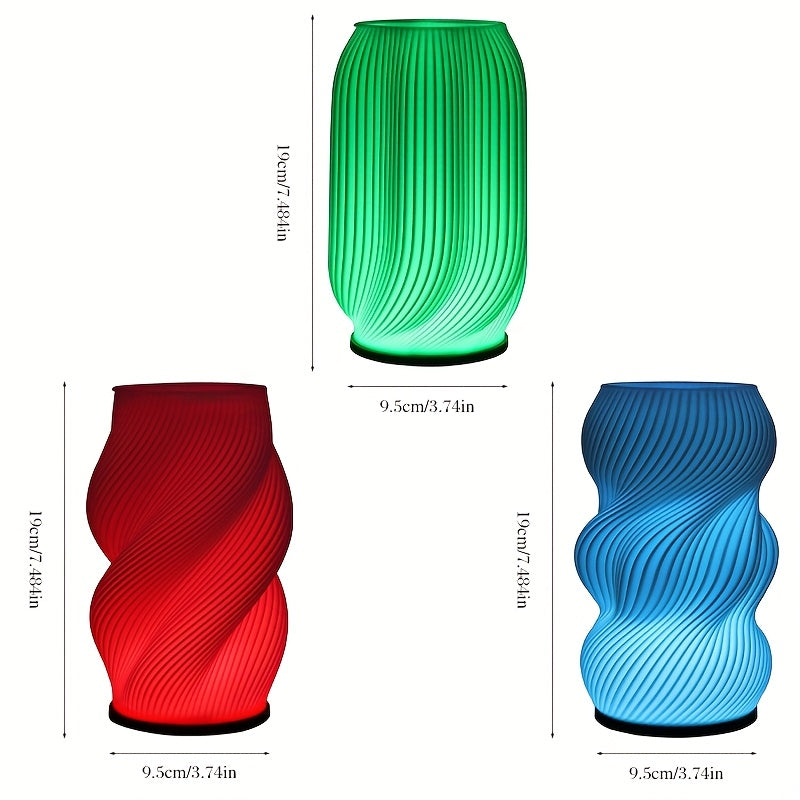 Lampe vase minimaliste moderne RVB, télécommandée, 16 couleurs