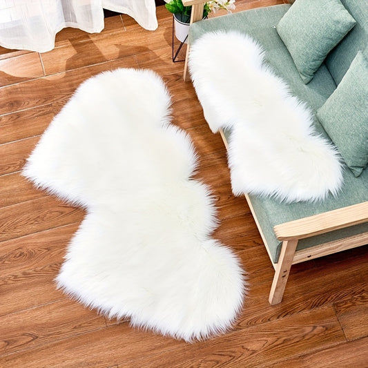 Tapis en peluche ,forme de cœur pour salon