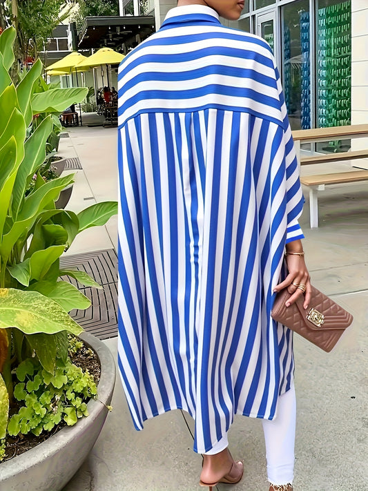 Robe chemise boutonnée à rayures - Topdecheztop.fr