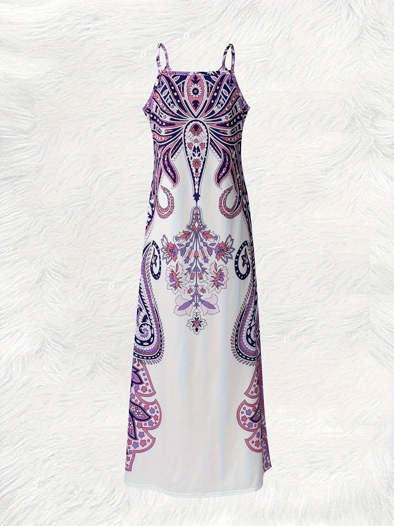 Robe camisole imprimé floral et col en V, robe décontractée sans manches - Topdecheztop.fr