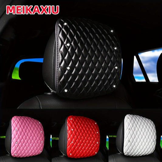 2 housse d'appui-tête confortable en cuir PU