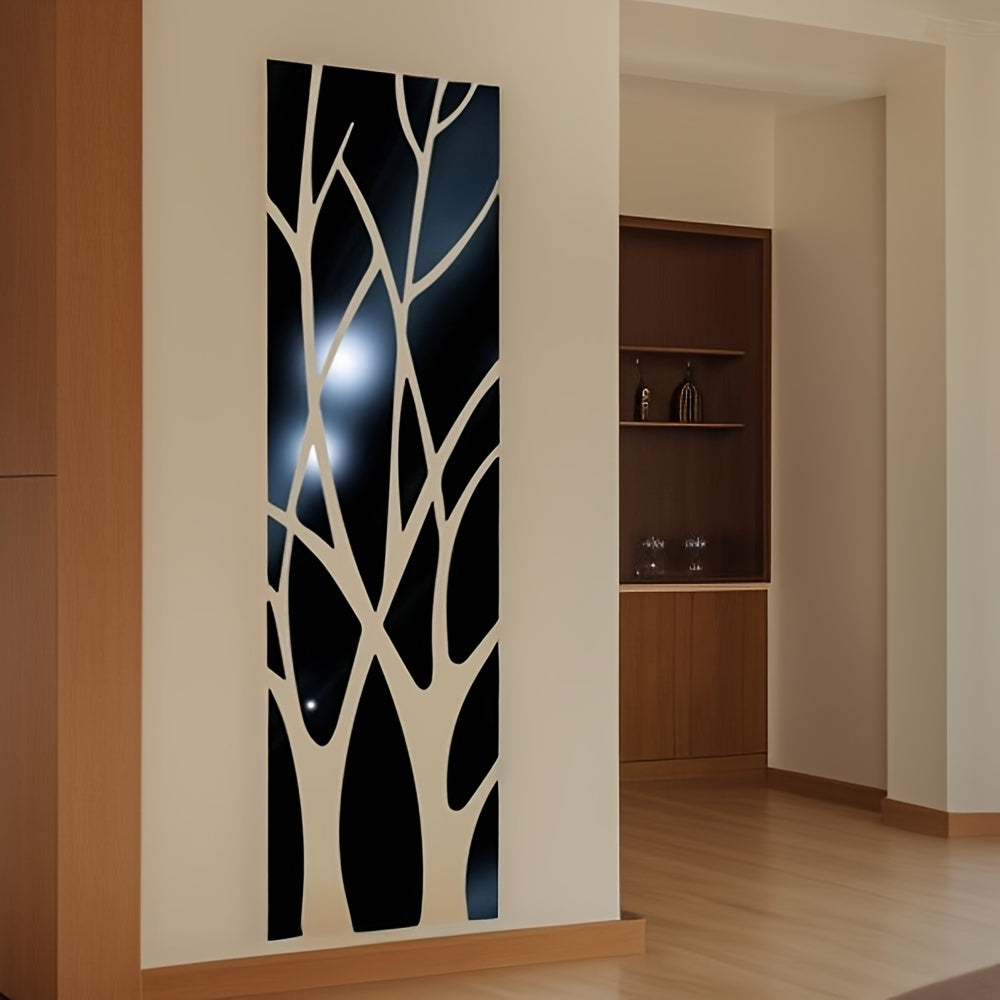 1set Acrylic Branches Wall Stickers Living Room Dining Room Entrance TV Background Wall Office Decoration Mirror Wall Stickers, Movable Wall Art Decor, Bedroom Living Room Wall Murals, Home Decor - Topdecheztop.fr