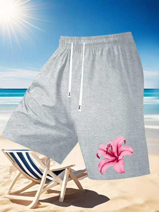 Short de plage décontracté d'été pour homme à imprimé floral