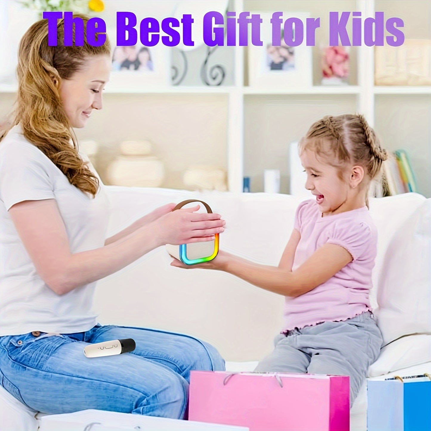 Machine de karaoké pour enfants et adultes, mini microphone portable