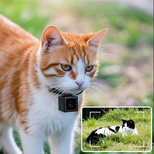 Collier caméra sans fil 1080p pour chats et petits chiens - Topdecheztop.fr