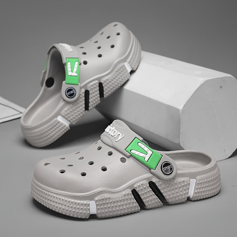 Victory Youngsters' Breathable Clogs - Comfortable, Non-Slip EVA Sandals for Boys & Girls, Durable for Indoor/Outdoor Use, All-Season Footwear in Black, Gray, White, Indoor Outdoor Clogs|Slipon Clogs|Durable Youngsters's Sand - Topdecheztop.fr