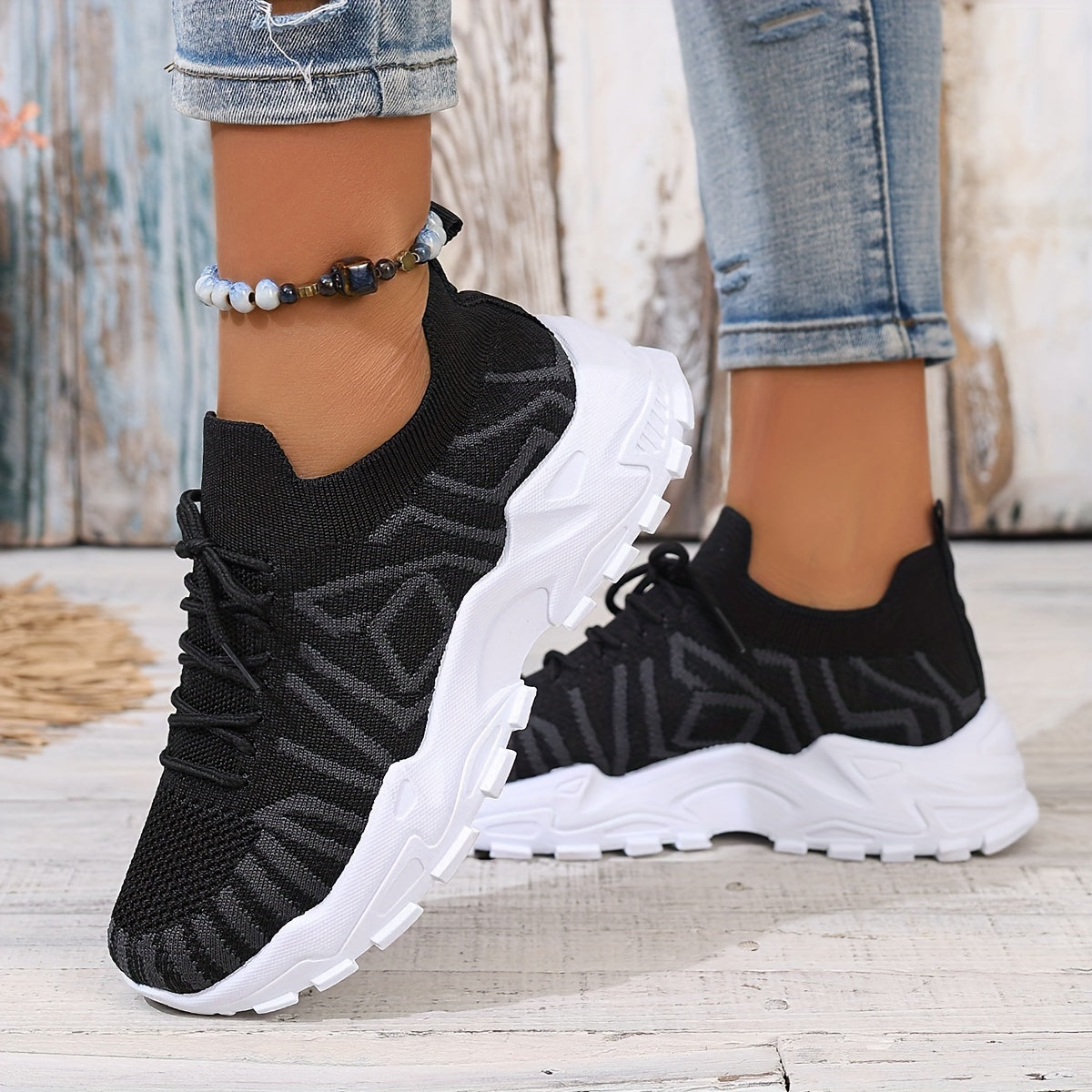 Baskets décontractées à lacets pour femme - Topdecheztop.fr