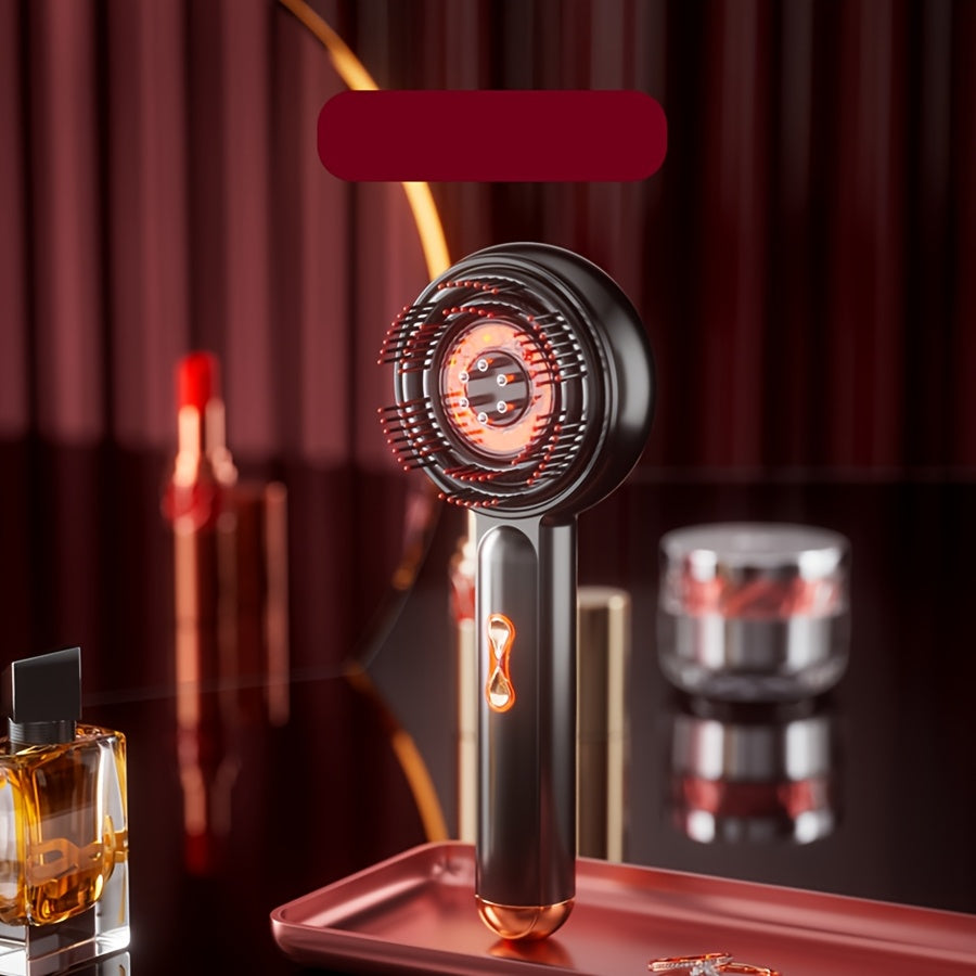 Appareil de massage électrique 2 en 1 pour cuir chevelu et applicateur d'huile capillaire, pétrissage à 360°, 3 modes de massage du cuir chevelu