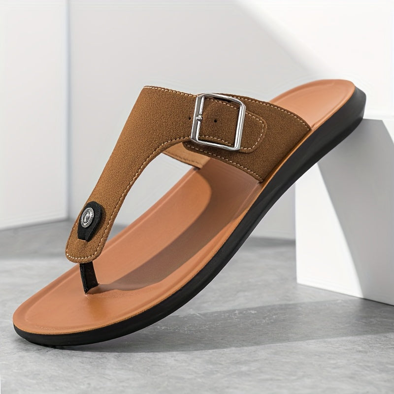 Sandales en PU couleur unie pour homme – Tongs