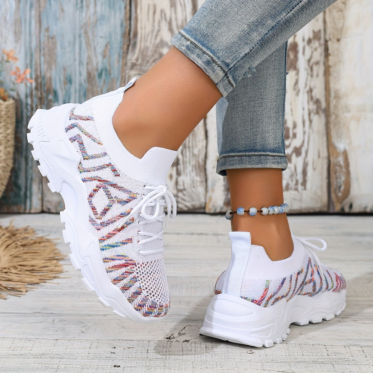 Baskets décontractées à lacets pour femme - Topdecheztop.fr